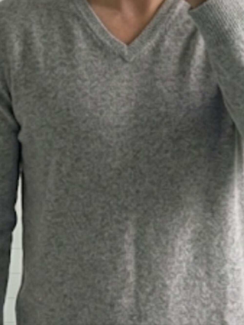 Gray v neck sweater medium